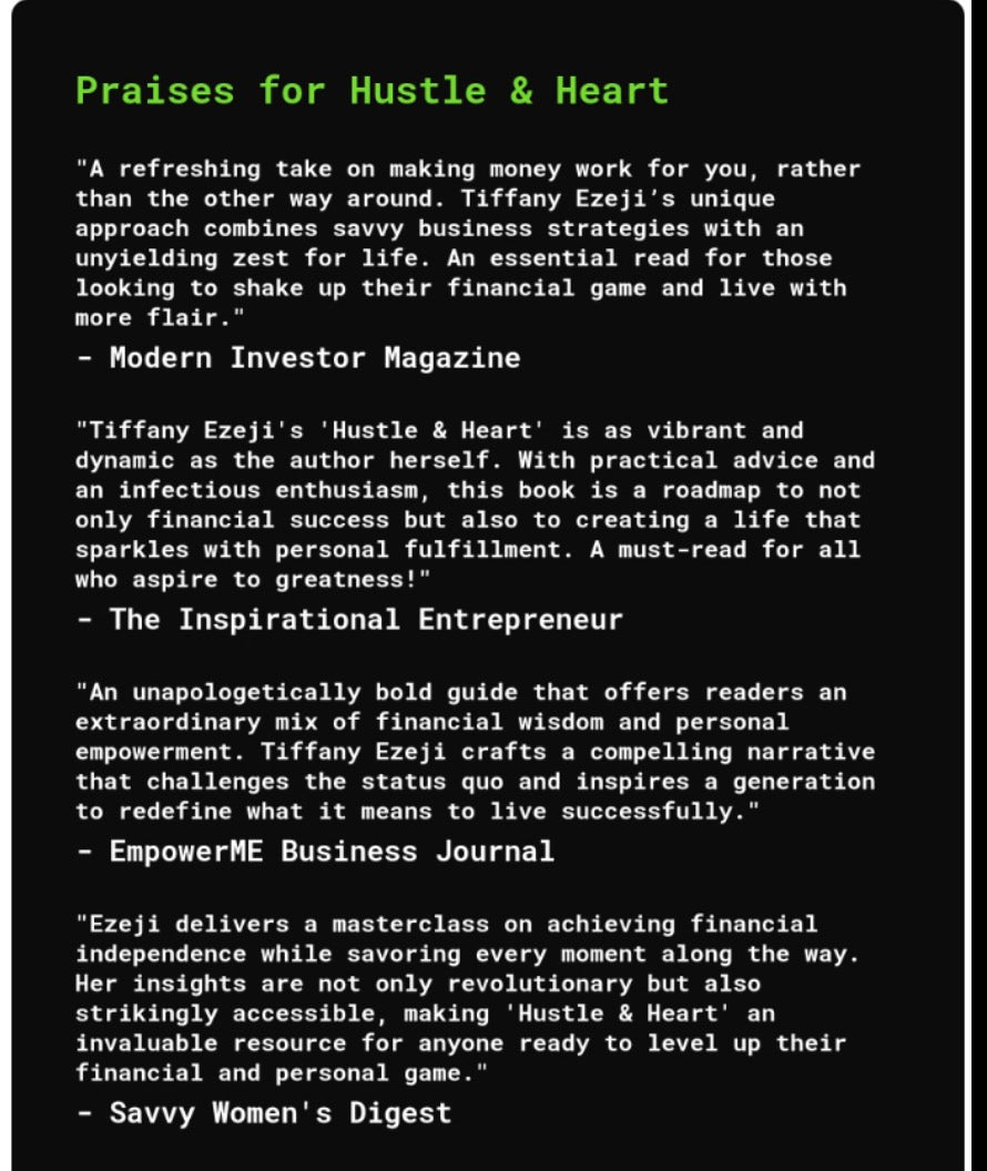 Hustle & Heart by Tiffany Ezeji